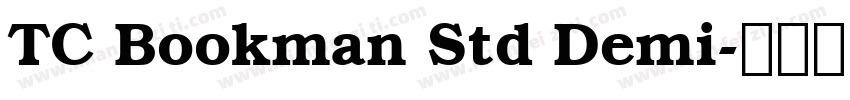 TC Bookman Std Demi字体转换